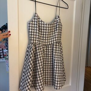Lovers and Friends Black & White Plaid Mini Dress